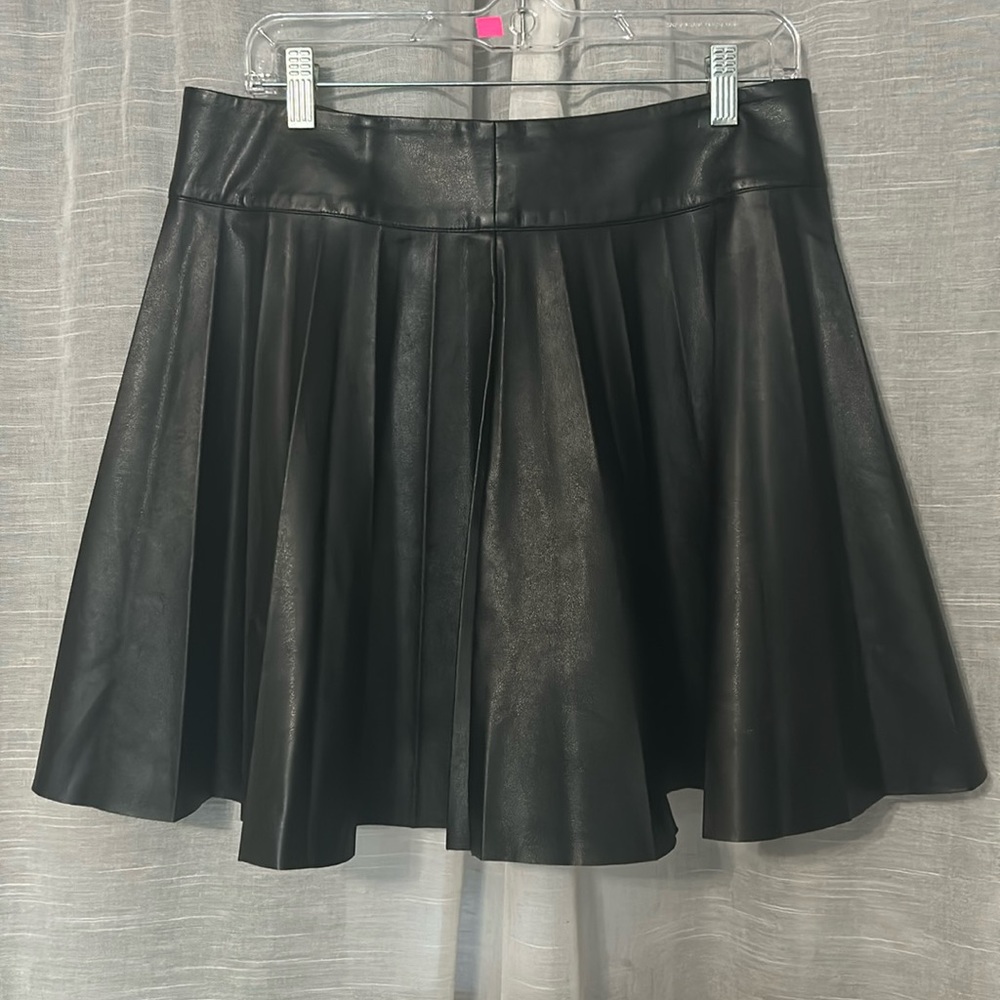 Faux Leather Pleated Skirt H&M Nicki Minaj Size 12